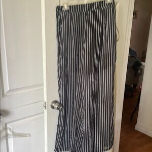 Black and White Striped Pants